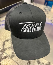Texas Speed Factory Black Retro Trucker Hat