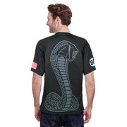 Shelby Black Racing Stripes Sublimated T-Shirt