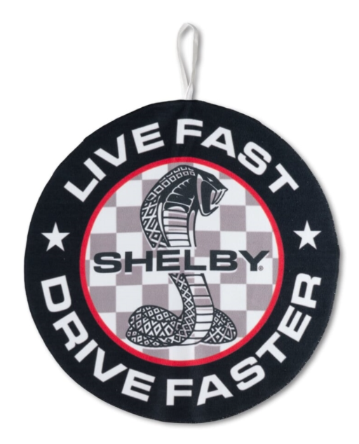 Live Fast, Drive Faster Round Golf Towel