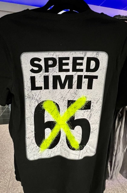 Shelby Garage Speed Limit Black T-Shirt