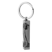 Shelby 3-Sided Silver Bar Keychain