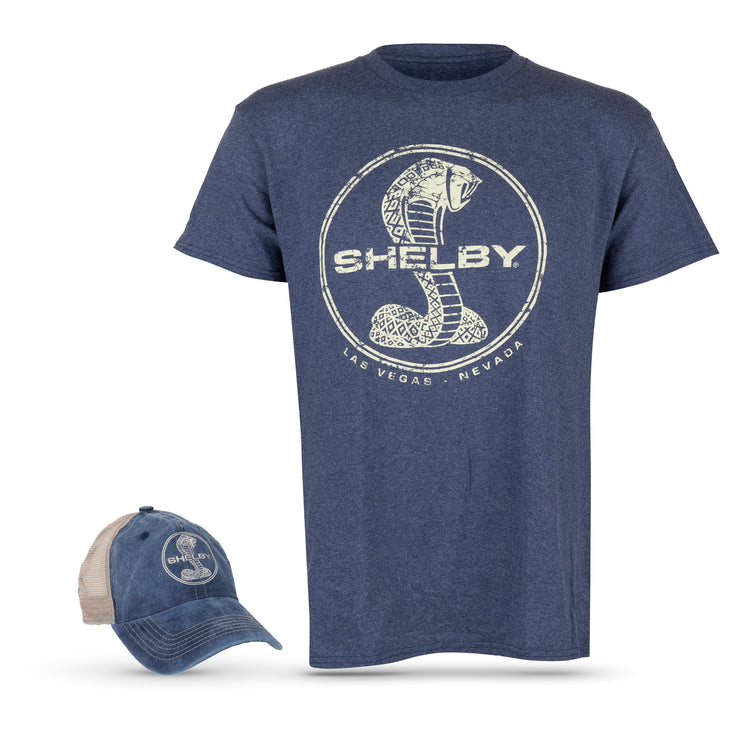 Vintage Shelby Snake Blue T-Shirt & Hat Combo