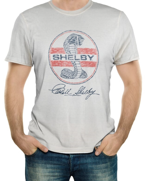 Shelby Logo Stripes Natural T-Shirt